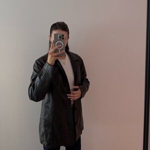 Dark Chocolate Brown Leather Jacket